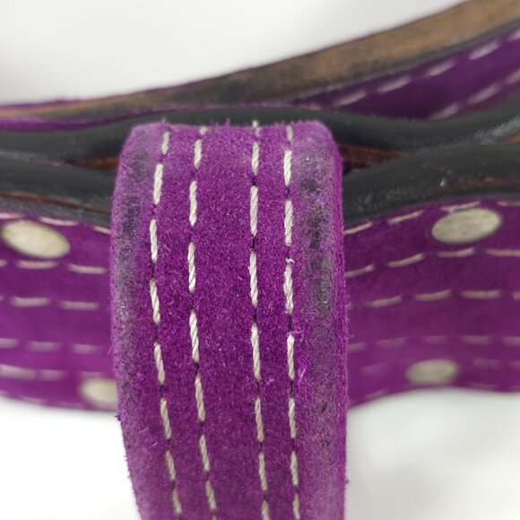 SAFE U.S.A. 10mm Single-Pronged PURPLE Powerlifting Belt SIZE XL ??? LENGTH 51in main image 10